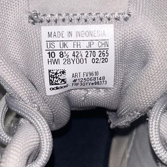 Adidas QT Racer 2.0 Light Granite Gray White Women’s US Size 10 Sneaker Shoes - Picture 9 of 10